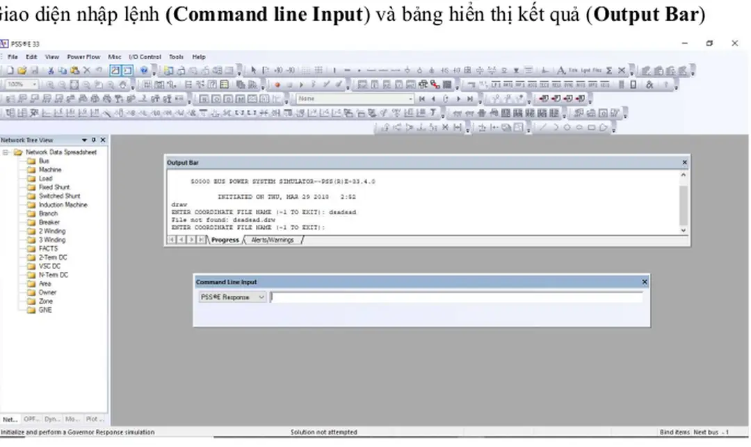 Ứng dụng phần mềm PSSE để tính toán phân bố công suất và khảo sát các trạm