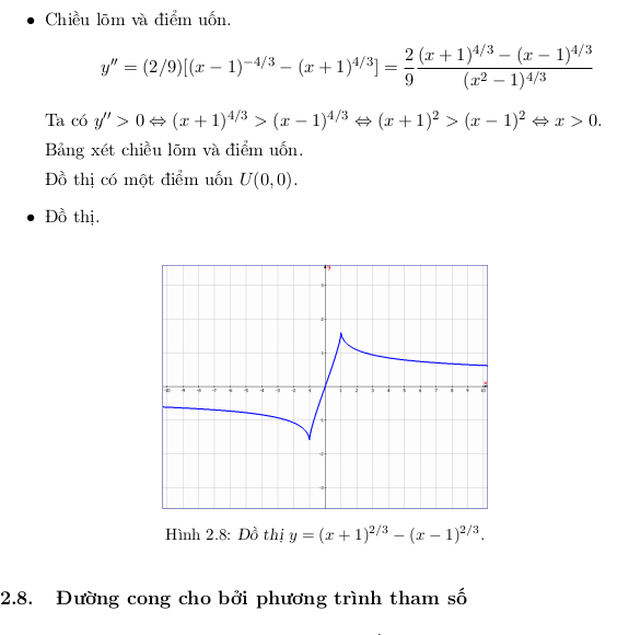 Bảng xột chiều lừm và điểm uốn. - Bài giảng Giải tích một biến phần 1