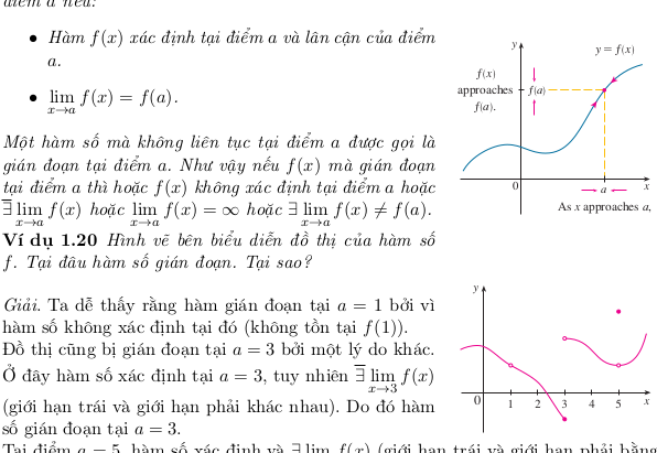 Đồ thị cũng bị gián đoạn tại a = 3 bởi một lý do khác. - Bài giảng Giải tích một biến phần 1