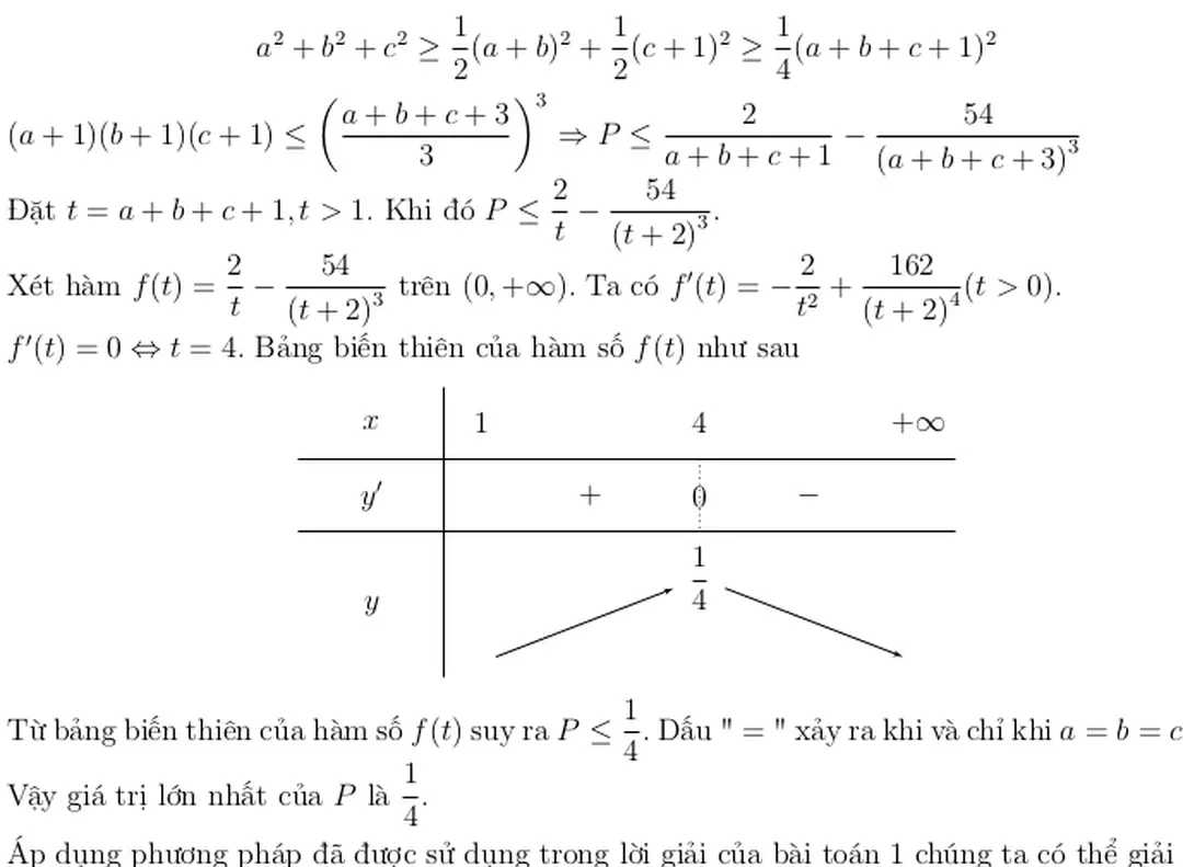 F 0 (t) = 0 ⇔ t = 4. Bảng biến thiên của hàm số f(t) như sau - 18 chuyên đề toán học theo xu hướng hội nhập quốc tế 2013