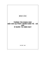 Thông tin khoa học đối với sự phát triển kinh tế - xã hội ở nước ta hiện nay
