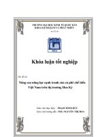 Nâng cao năng lực cạnh tranh của cà phê chế biến Việt Nam trên thị trường Hoa Kỳ
