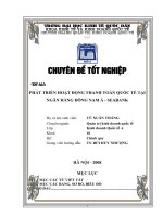 Phát triển hoạt động thanh toán quốc tế tại ngân hàng đông nam á - seabank