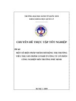 Một số biện pháp nhằm mở rộng thị trường tiêu thụ sản phẩm cơ khí ở công ty cổ phần công nghiệp môi trường phú minh