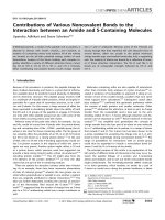 Contributions of Various Noncovalent Bonds to the Interaction between an Amide and S-Containing Molecules