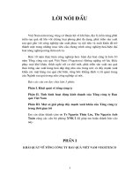 Tình hình hoạt động kinh doanh của Tổng Công ty Rau quả Việt Nam