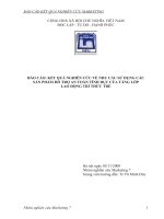Kết quả nghiên cứu về nhu cầu sử dụng các sản phẩm hỗ trợ an toàn tình dục của tầng lớp lao động trí thức trẻ