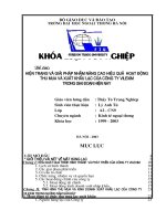 Hiện trạng và giải pháp nhằm nâng cao hiệu quả hoạt động thu mua và xuất khẩu lạc của công ty vilexim trong giai đoạn hiện nay
