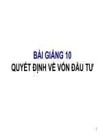 Kế toán quản trị - Chương 10