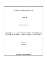Thực trạng hoạt động và định hướng phát triển của hệ thống ngân hàng thương mại ở việt nam hiện nay