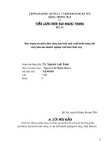 Thực trạng và Giải pháp nâng cao hiệu quả xuất khẩu hàng dệt may của các doanh nghiệp việt nam hiện nay