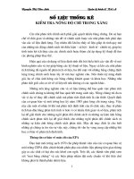 Số liệu thống kê kiểm tra nồng độ chì trong xăng