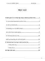 Tình hình kinh doanh tại Khách sạn Kim Liên