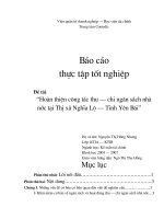 Hoàn thiện công tác thu – chi NSNN tại Thị xã Nghĩa Lộ – Tỉnh Yên Bái