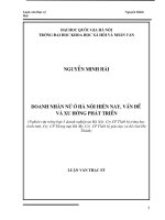 Thạc Sỹ Doanh nhân nữ ở Hà Nội hiện nay, vấn đề và xu hướng phát triển