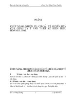 Chức năng, nhiệm vụ và cơ cấu tổ chức của một tổ chức tư vấn thiết kế