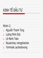 Dựa vào các lý thuyết kinh tế về đầu tư giải thích vai trò của đầu tư đối với tăng trưởng và phát triển kinh tế phần 2