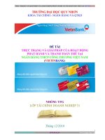Thực trạng và giải pháp của hoạt động phát hành và thanh toán thẻ tại vietinbank