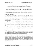 Chuyên đề báo cáothực tập khảo sát tổng hợp tại công ty vải sợi nghĩa hưng tp .việt trì - phú thọ