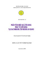 Giải pháp nhằm nâng cao hiệu quả tín dụng phục vụ đời sống tại sacombank an giang