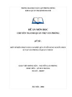 Một số biện pháp nâng cao hiệu qủa tuyển dụng nguồn nhân sự tại văn phòng cơ quan TƯ Đoàn