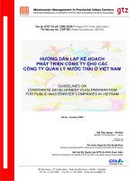 Hướng dẫn lập kế hoạch phát triển công ty cho các công ty quản lý nước thải ở việt nam