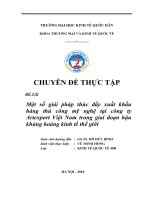 Một số giải pháp thúc đẩy XK hàng thủ công mỹ nghệ tại Cty Artexport VN trong giai đoạn hậu khủng hoảng kinh tế thế giới