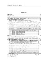 Hoàn thiện hạch toán thành phẩm, tiêu thụ thành phẩm và xác định kết quả tiêu thụ thành phẩm tại cty Cơ Khí Quang Trung