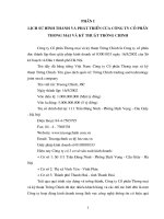 Tình hình hoạt động kinh doanh chung của Công ty thực tập