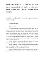 Những ý kiến đóng góp nhằm nâng cao hiệu quả tổ chức lao động quản lý ở XN Dược phẩm TW1