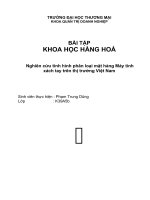 Nghiên cứu tình hình phân loại mặt hàng Máy tính xách tay trên thị trường Việt Nam