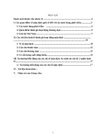 Các quan điểm đánh giá họat động thương mại của các nước đang phát triển Các chỉ tiêu kinh tế đánh giá họat động mậu dịch. Xu hướng biến động các chỉ số mậu dịch. So sánh các chỉ số