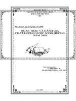 Quan trắc và đánh giá chất lượng nước sông Hương năm 2008