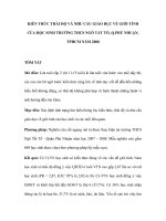 Kiến thức thái độ và nhu cầu giáo dục về giới tính của học sinh trường