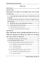 Hoàn thiện kế toán tập hợp chi phí sản xuất và tính giá thành sản phẩm tại Công ty Cổ phần Xây lắp và Đầu tư Sông Đà