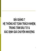 Kế toán quản trị - Chương 7