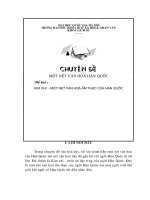 Kim chi - một nét văn hóa ẩm thực của Hàn Quốc