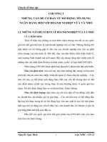thực trạng hoạt động tín dụng đối với dnv&n tại chi nhánh ngân hàng đầu tư và phát triển hà thành