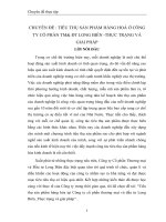 Tiêu thụ sản phẩm hàng hóa ở Công ty Cổ phần Thương mại và Đầu tư Long Biên - Thực trạng và giải pháp