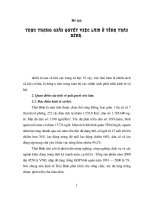 Thực trạng giải quyết việc làm ở tỉnh thái bình