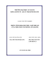 Phân tích doanh thu, lợi nhuận của nhà máy xi măng an giang