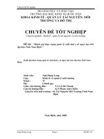 Đánh giá thực trạng quản lý chất thảI y tế nguy hại trên địa bàn Tỉnh Nam Định