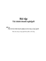 Phân tích tài chính doanh nghiệp của hai công ty cùng ngành (2)