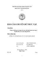 Nâng cao hiệu quả sử dụng vốn sản xuất kinh doanh tại công ty cổ phần Đầu Tư và Xây Dựng HUD1