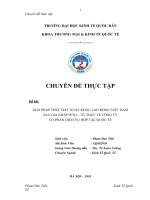 Giải pháp thúc đẩy XK lao động VN sau gia nhập WTO - Từ thực tế Cty cổ phần dịch vụ hợp tác quốc tế