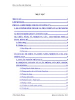 TÌNH HÌNH HOẠT ĐỘNG CỦA CHI NHÁNH NHNo & PTNT HỒNG HÀ