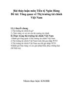 Tổng quan về Thị trường tài chính Việt Nam