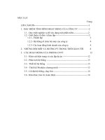 Báo cáo thực tập tại công ty Cổ Phần Thương Mại AZLAZ