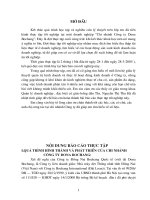 Báo cáo thực tập tại Chi nhánh Công ty Dona Bochang