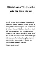 Bài trí nhà đón Tết - Mang hơi xuân đến tổ ấm của bạn